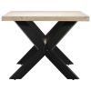 Dining Table 55.1"x27.6"x29.5" Solid Bleached Mango Wood