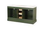Vanity Sink Combo featuring a Marble Countertop, Bathroom Sink Cabinet, and Home Decor Bathroom Vanities - Fully Assembled Green 60-inch Vanity with S