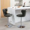 Swivel PU Barstools Adjusatble Seat Height from 25-33 Inch, Modern Upholstered Chrome base Bar Stools with Backs Comfortable Tufted for Home Pub and K