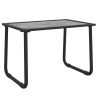 4 Piece Patio Lounge Set with Cushions Anthracite Steel