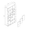 ID USA 213041 Display Cabinet Black & Distressed Grey
