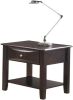 Simple Modern Look Wooden End Table Living Room Sofa Side Table Venner DrawerAnd Shelf