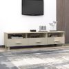 TV Stand HAMAR Honey Brown 62.2"x15.7"x15.7" Solid Wood Pine
