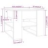 Coffee Table White 21.9"x21.7"x17.7" Engineered Wood