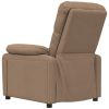 Massage Recliner Brown Fabric