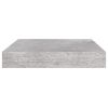 Floating Wall Shelves 2 pcs Concrete Gray 9.1"x9.3"x1.5" MDF