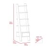 New Haven 1-Drawer 4-Shelf Ladder Bookcase Dark Walnut