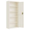 File Cabinet White 35.4"x15.7"x78.7" Steel