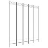 5-Panel Room Divider White 78.7"x86.6" Fabric