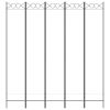 5-Panel Room Divider White 78.7"x86.6" Fabric