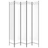 5-Panel Room Divider White 78.7"x86.6" Fabric