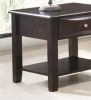 Simple Modern Look Wooden End Table Living Room Sofa Side Table Venner DrawerAnd Shelf