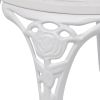 3 Piece Bistro Set Cast Aluminum White