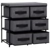 Storage Cabinet with 6 Drawers 21.7"x11.4"x21.7" Gray Steel