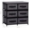 Storage Cabinet with 6 Drawers 21.7"x11.4"x21.7" Gray Steel