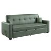 ACME Octavio Adjustable Sofa w/2 Pillows, Green Fabric LV00824