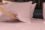 Luxurious Viscose from 100% Bamboo 4-Piece Sheet Set , Oeko-TEX Certified, Queen - Pale Rose