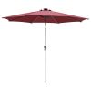 9ft Alu 8LED Strip Umbrella Terra