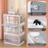 Joybos¬Æ Multifunctional Foldable Transparent Storage 28L White (3 Piece)