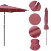 9ft Alu 8LED Strip Umbrella Terra