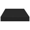 Floating Wall Shelf Black 19.7"x9.1"x1.5" MDF