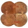 Coffee Table 14.2" 4 Trunks Solid Wood Acacia