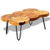 Coffee Table 13.8" 6 Trunks Solid Sheesham Wood