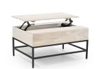 T1105-01 White Lift Top Coffee Table