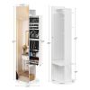 Jewelry Armoire with Full Length Mirror 360¬∞ and Large Capacity Jewelry Organizer Armoire; Lockable Mirror with Jewelry Storage; Coat Rack; Multi Sto