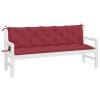 Garden Bench Cushions 2pcs Wine Red 70.9"x19.7"x2.8" Oxford Fabric