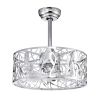 18'' Decor Forward Reverse 5 Blades Ceiling Fan Lamps,Cage Closed Industrial Style Vintage Fan Ceiling Fan with 3 Speeds Adjustable for Living Room, B