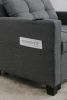 Futon Chair Bed Convertible Chair 3-in-1 Pull Out Sleeper Chair Beds with USB Ports,Wear-resistant and Anti-scratch, Armchair Bed Sleeper for Living R