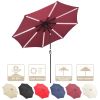 9ft Alu 8LED Strip Umbrella Terra