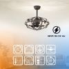 Best sells Modern Enclosed Ceiling Fan Indoor with Remote Control and Bladeless Rust Red Industrial Ceiling Fan Light Kit