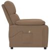 Massage Recliner Brown Fabric
