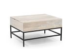 T1105-01 White Lift Top Coffee Table