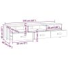 TV Stand HAMAR Honey Brown 62.2"x15.7"x15.7" Solid Wood Pine
