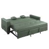 ACME Octavio Adjustable Sofa w/2 Pillows, Green Fabric LV00824