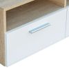 TV Stand Engineered Wood 37.4"x13.8"x14.2" Oak and White