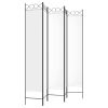 5-Panel Room Divider White 78.7"x86.6" Fabric