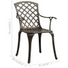 Patio Chairs 2 pcs Cast Aluminum Bronze