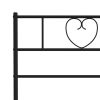 Metal Bed Frame with Headboard and Footboard Black 59.1"x78.7"