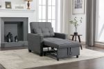 Futon Chair Bed Convertible Chair 3-in-1 Pull Out Sleeper Chair Beds with USB Ports,Wear-resistant and Anti-scratch, Armchair Bed Sleeper for Living R