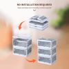 Joybos¬Æ Multifunctional Foldable Transparent Storage 28L White (3 Piece)