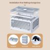 Joybos¬Æ Multifunctional Foldable Transparent Storage 28L White (3 Piece)