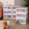 Joybos¬Æ Multifunctional Foldable Transparent Storage 28L White (3 Piece)