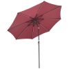 9ft Alu 8LED Strip Umbrella Terra