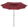 9ft Alu 8LED Strip Umbrella Terra