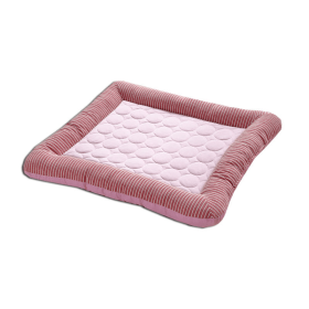 Pet Cooling Pad Bed For Dogs Cats Puppy Kitten Cool Mat Pet Blanket Ice Silk Material Soft For Summer Sleeping Pink Blue Breathable (Color: Pink, Size: L)