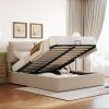 Upholstered Platform bed with a Hydraulic Storage System, Queen size